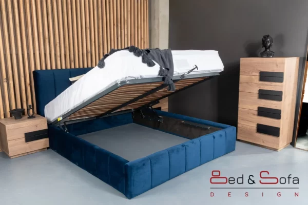 PARIS - Fabric bed with storage