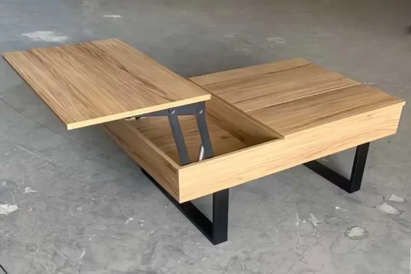 Smart table with metal legs