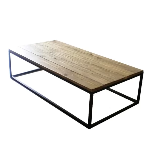 Breeze table with metallic base