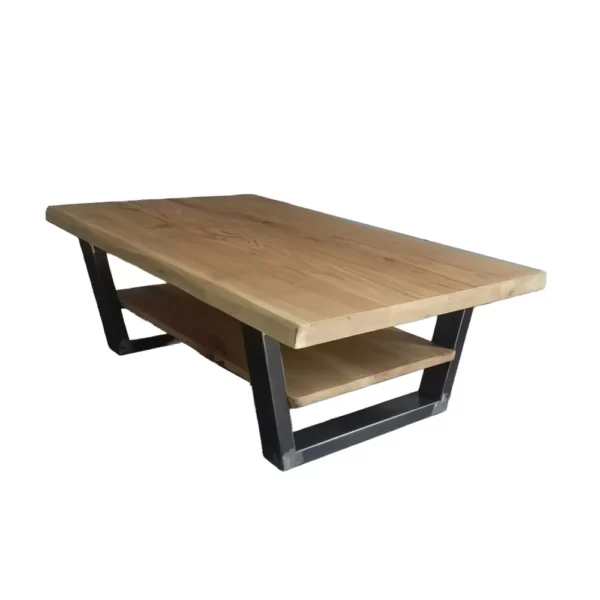 Reef table with metallic base