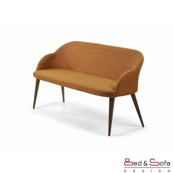 Zenith Benches with wooden legs and dressed unibody - side