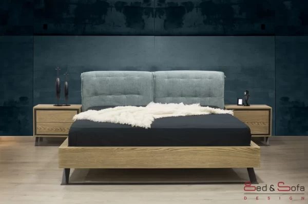 CALM bedroom set with foldable headboard, nightstands and chest of drawers