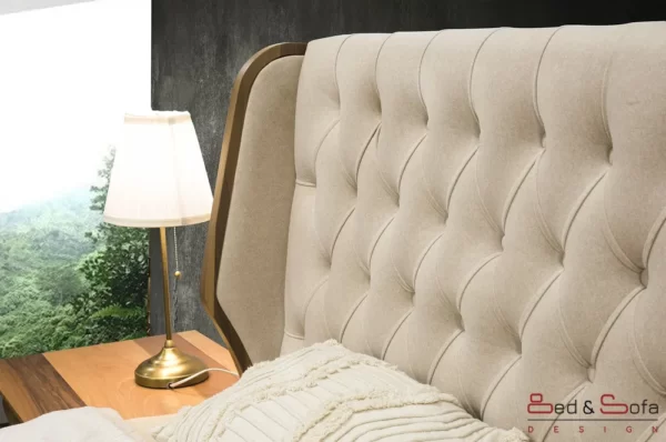 SOPHISTIC bedroom set with quilted headboard, nightstands and a dresser