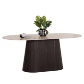 "Ellipse" Oval Dining Table with Ceramic Top
