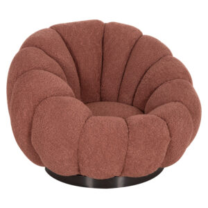 ΠΟΛΥΘΡΟΝΑ ΠΕΡΙΣΤΡΕΦΟΜΕΝΗ GRYMM HM9601.02 ΡΟΖ ΜΠΟΥΚΛΕ-ΜΑΥΡΗ ΜΕΤΑΛ. ΒΑΣΗ 90x93x65Υεκ.